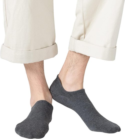 Jormatt Men's No Show Socks - Cotton Low Cut Ankle Socks with Non-Slip Grips | 6/8/12 Pairs