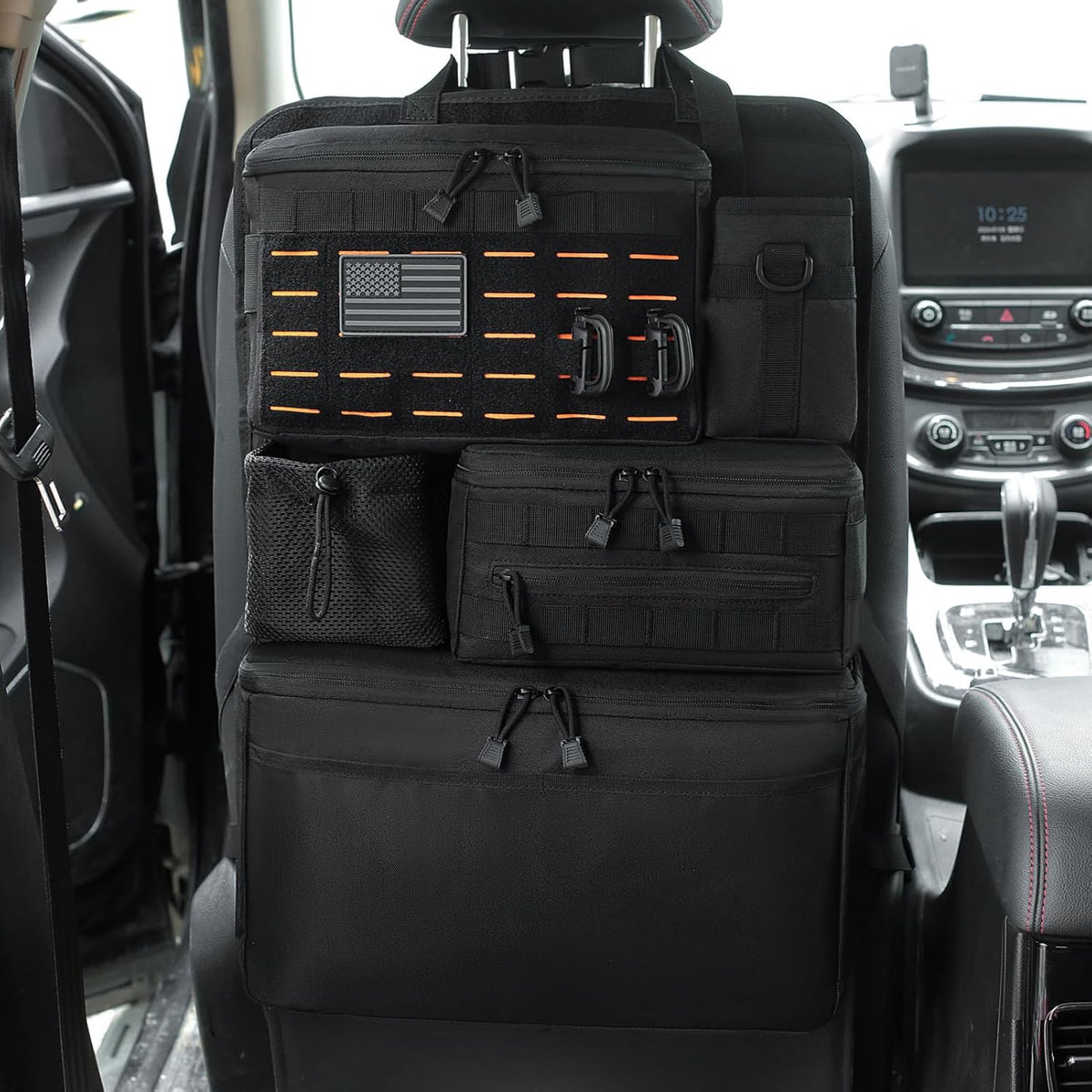 Upgraded One-Piece Universal Car Seat Back Organizer with Multiple Pockets