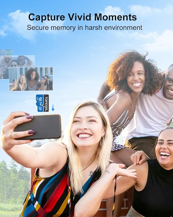 TOPESEL 256GB Micro SD Card 2 Pack, 4K UHD, U3 SDXC TF Card