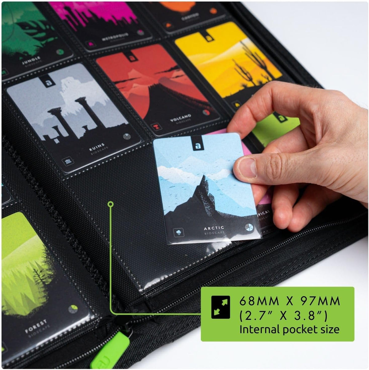 Vault X 9 Pocket Trading Card Zip Binder - Premium Exo-Tec Material, Holds 360 Cards | Black