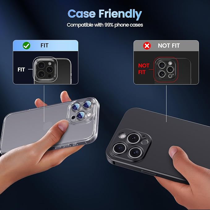 CACOE Camera Lens Protector for iPhone 14 Pro/14 Pro Max/16 Pro/16 Pro Max