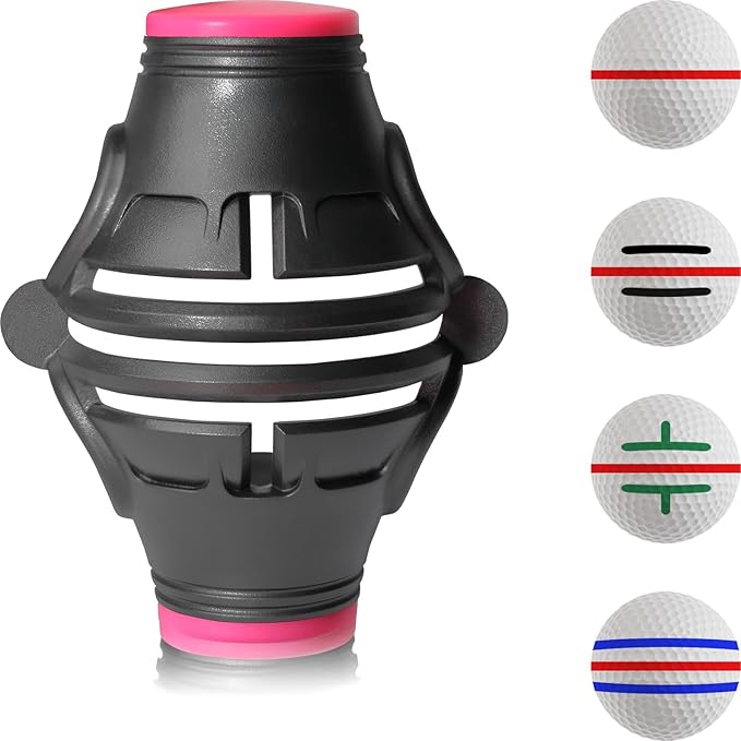 1 Pack 360° Triple Line Golf Ball Marker，Golf Ball Line Marker Tool，Golf Ball Marker Stencil，Alignment Ball Marker，Golf Accessories