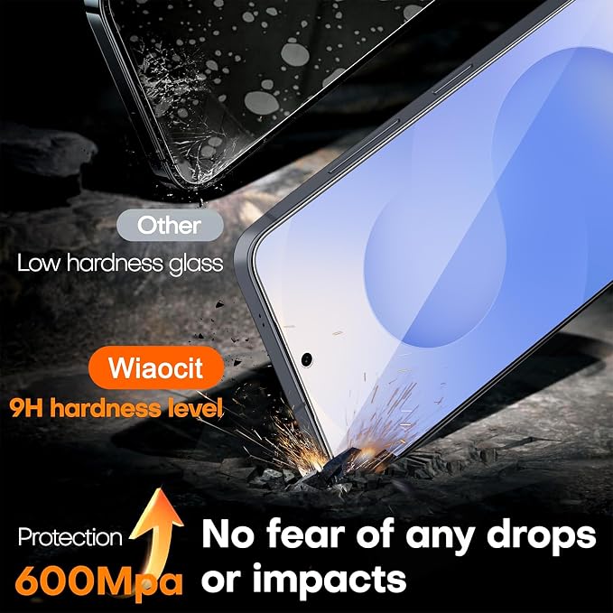 Wiaocit 3 Pack Tempered Glass Screen Protector