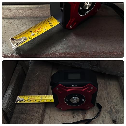 2 in 1 Laser Tape Measure with Level | 131ft/40M Laser Distance Meter Display