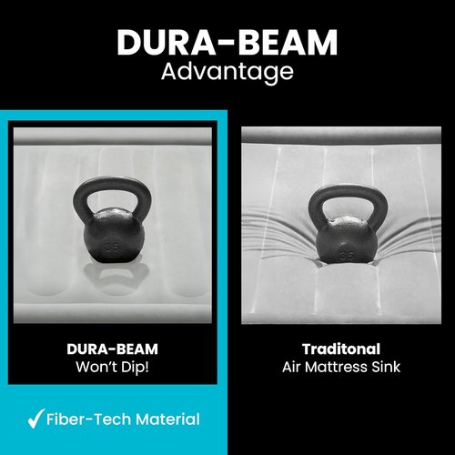 Intex Dura-Beam Air Mattress - Standard Pillow Rest with Fiber-Tech Construction | Comfortable Sleep