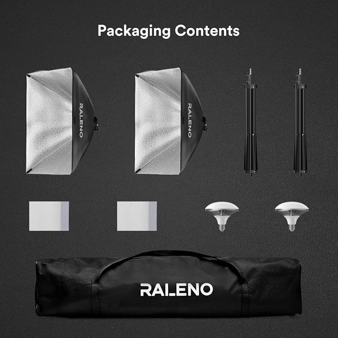 RALENO Softbox Lighting Kit, 20X28-Inch Softbox Photography Lighting