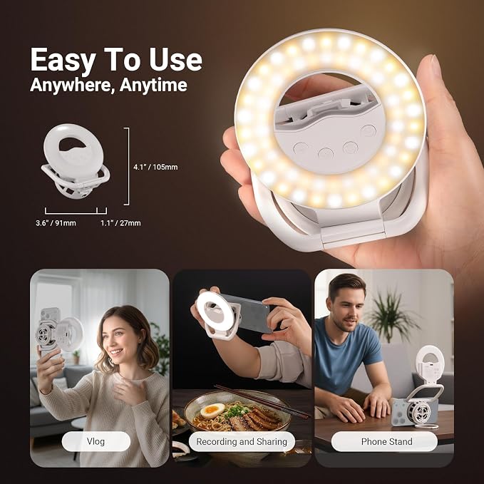 NEEWER Entry Level Version N36 Magnetic Selfie Ring Light & Phone Cooler