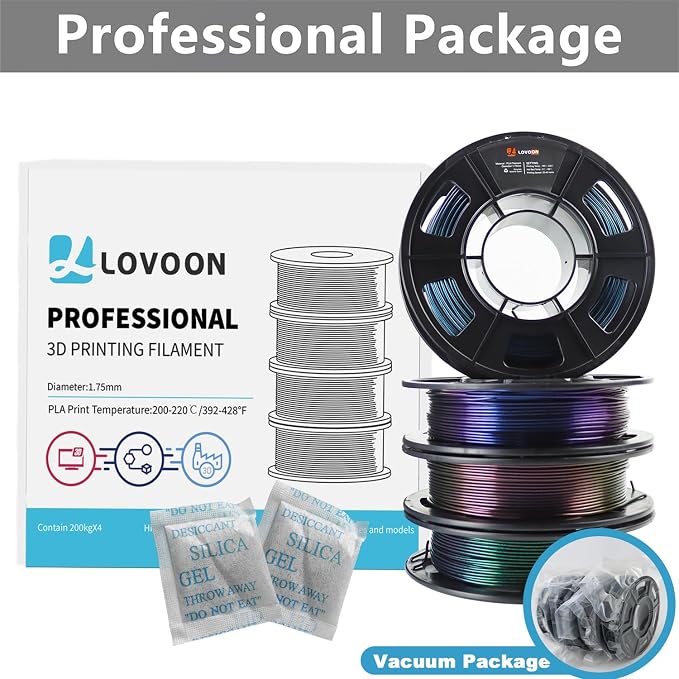LOVOON 3D PLA Filament 1.75mm Bundle Sparkle in Sunlight Filament Glitter