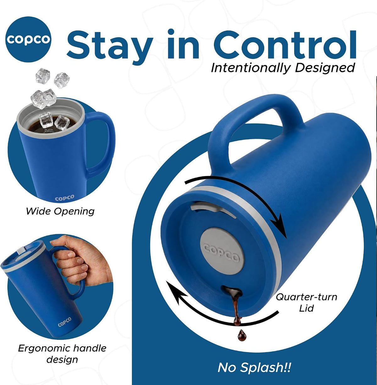 Copco Cone Cone Desk Mug - Blue 16 Oz