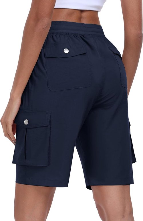 MoFiz Women's Cargo Shorts - Quick Dry Lightweight Athletic Shorts for Summer Hiking | Pockets Included