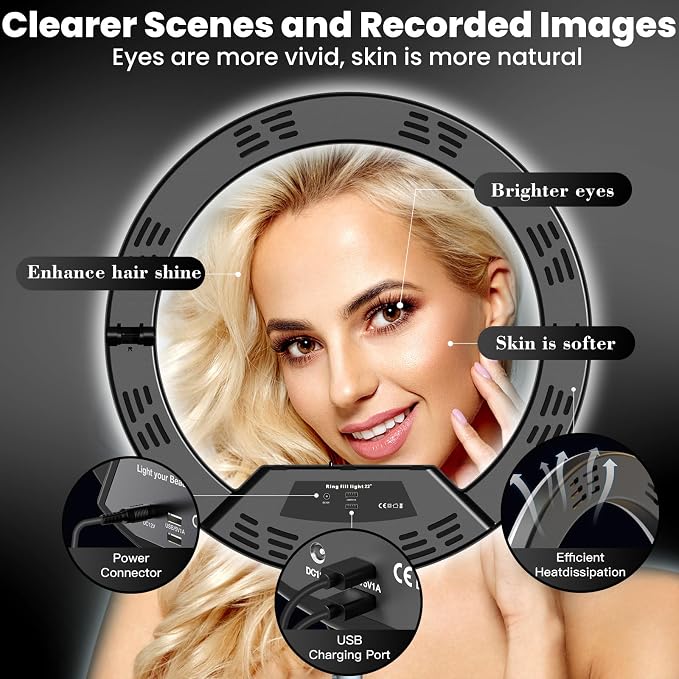 18" Foldable Ring Light with Stand