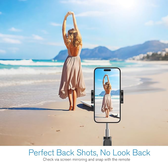LUCKSKY Vlog Selfie Monitor Screen iPhone, 4K 60fps Recording, Wireless Screen