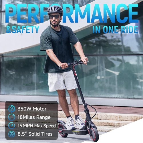 iScooter Electric Scooter - Long Range Commuting Escooter for Adults & Teens | 18 Miles, 22 MPH Top Speed