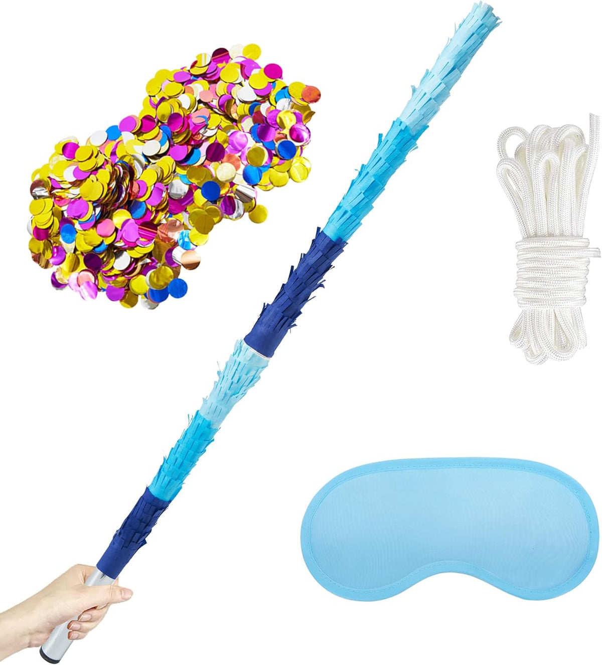 PCFING 30 Inch Piñata Stick Kit - Durable Blue Design for Boys, Girls & Adults | Perfect for Any Party