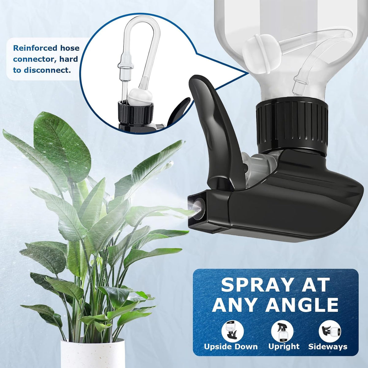 Veco 500mL Graduated Spray Bottles - 360° Any-Angle Spraying, Leak-Resistant | 4-Pack with Foldable Funnel
