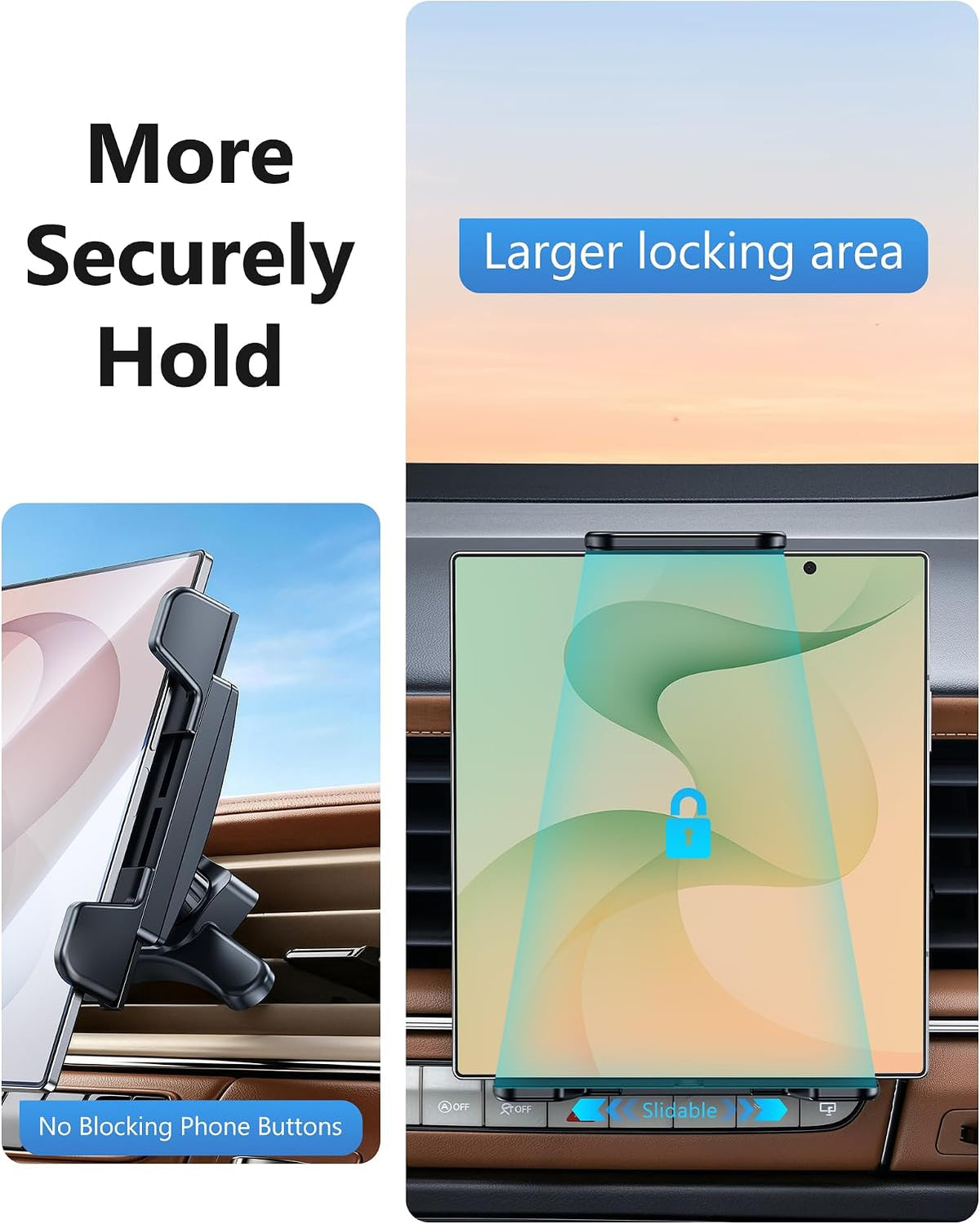 Z Fold 8 7 Car Mount Holder, Car Vent Phone Mount for Z Fold Tablet iPhone