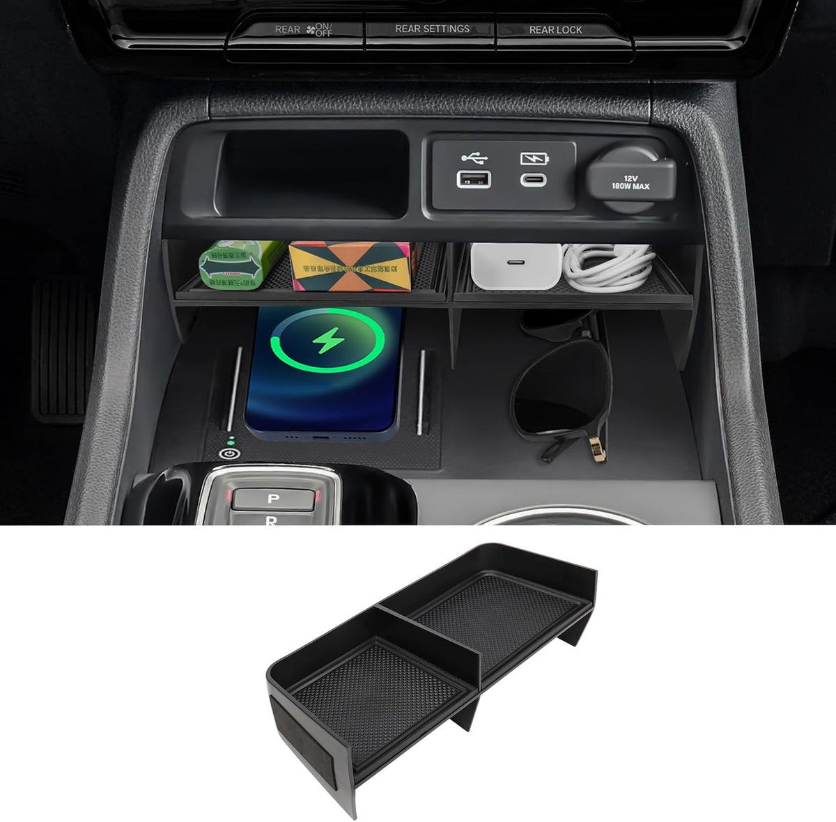 Center Console Organizer for 2023-2026 Honda Pilot/2026 Passport