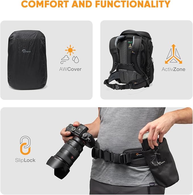 Lowepro ProTactic BP 450 AW III Camera Backpack, 4-point Access, Professional