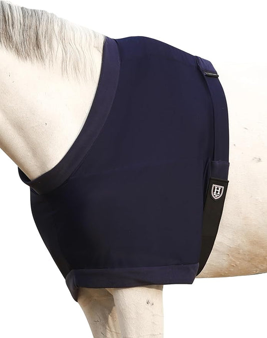Harrison Howard Horse Shoulder Guard Thick Stretchy with Inner Soft Fleece Lining Adding Comfort Prevents Chafing Navy M