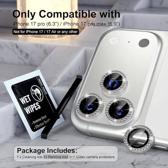 Choiche Compatible for iPhone 17 Pro/iPhone 17 Pro Max Camera Lens Protector