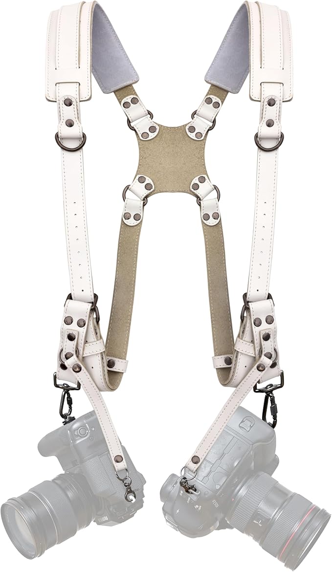 Padwa Lifestyle White Dual Camera Harness Strap