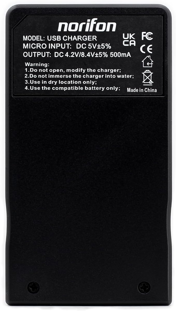 Norifon NP-60 USB Charger for Casio Exilim EX-S12, Zoom EX-Z20, EX-Z90 Camera