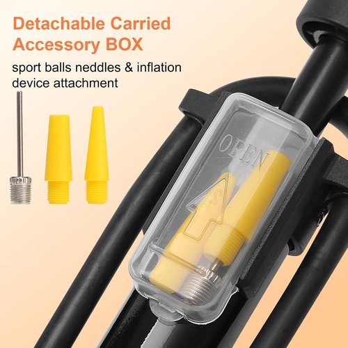 High-Pressure Bike Pump by [Brand Name] - Floor Bicycle Tire Pump for Presta & Schrader Valves | Versatile for Bikes, Balls & Scooters