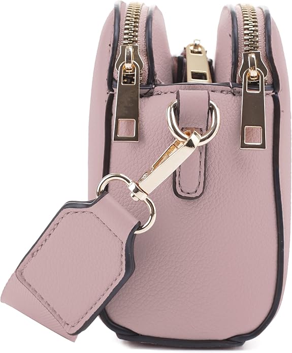 EVVE Crossbody Bags for Women Trendy Triple Zip Small Crossbody Camera Bag Purse