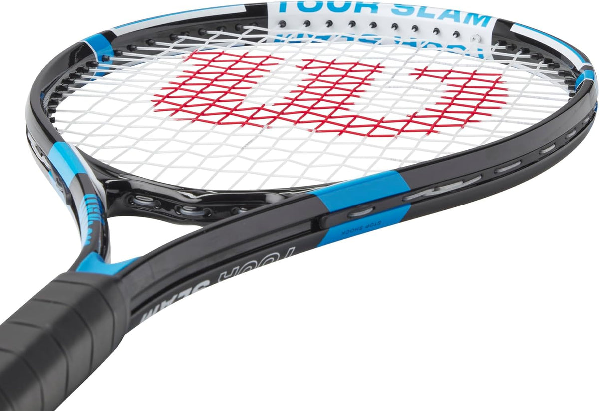 Wilson Tour Slam Tennis Racquet - Black/Blue | Adult Grip Size 2-4 1/4" for Enhanced Performance