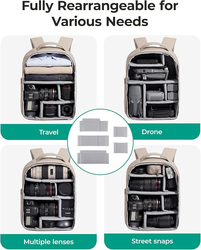 BAGSMART Puffy Camera Backpack, Camera Bags
