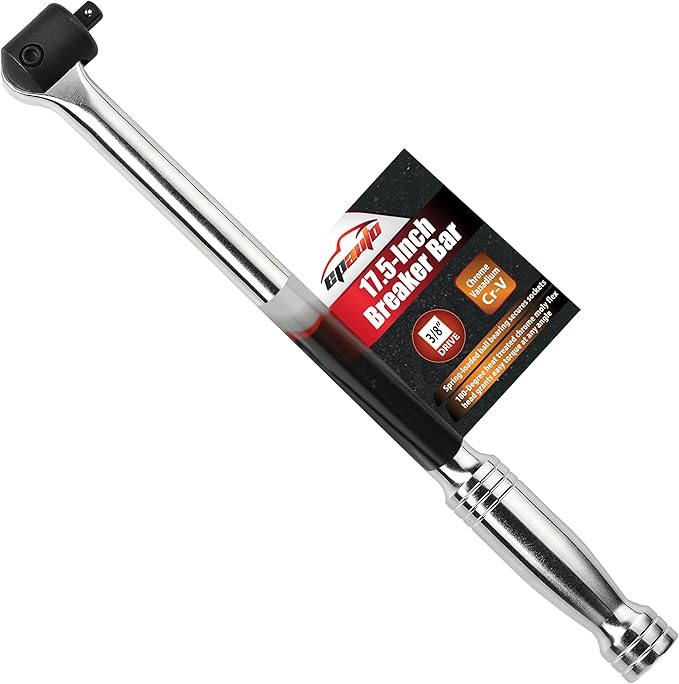 EPAuto 3/8 Inch Drive by 17.5" Length Breaker Bar, CR-V Steel