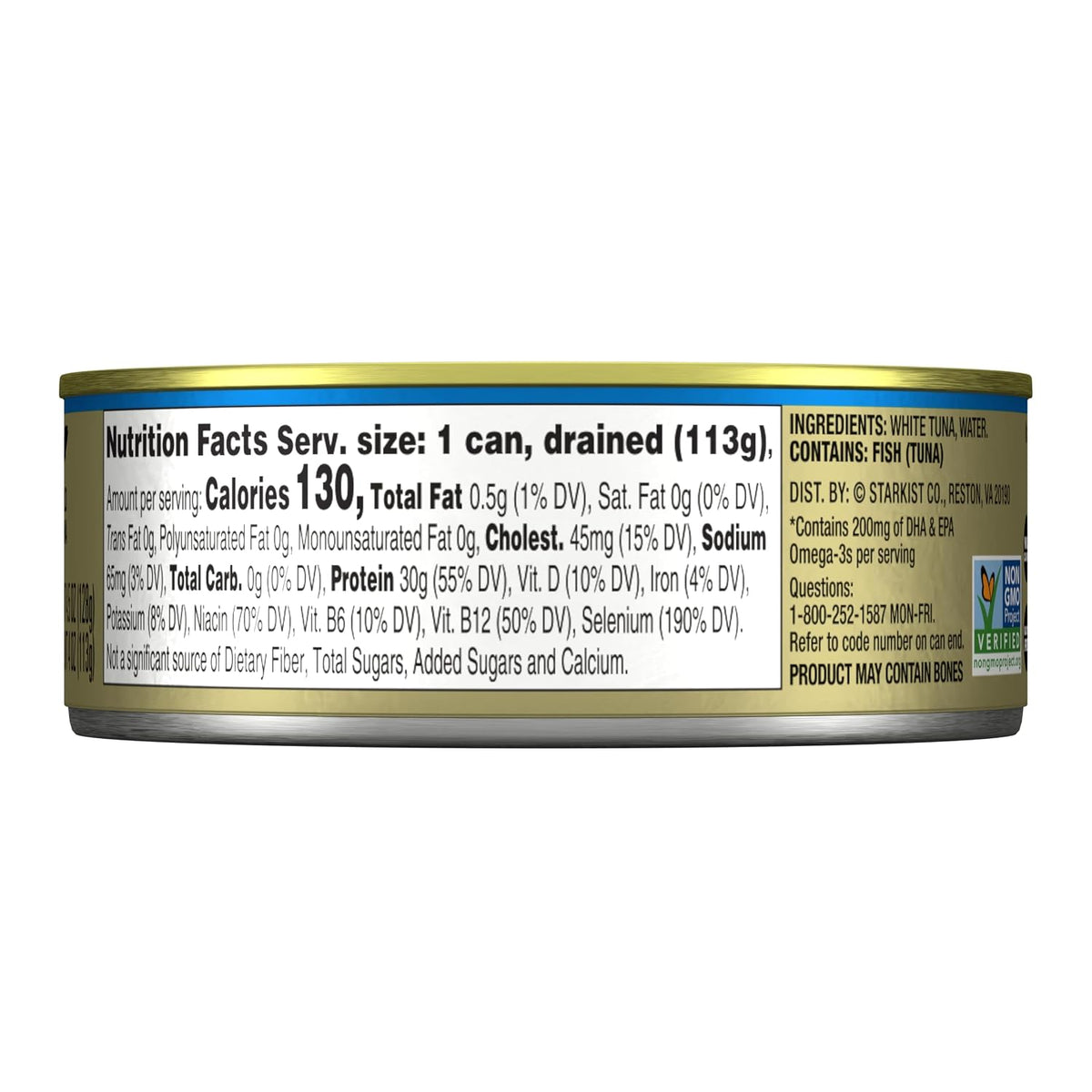 StarKist Selects No Salt Added Chunk White Albacore Tuna, 4.5oz, 12-Pack | 30g Protein Per Serving, Wild Caught, Canned Tuna, Gluten Free, Soy Free, Perfect for Salads, Sandwiches