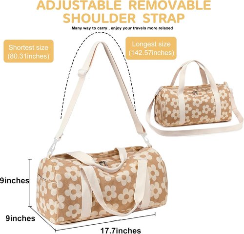 BLUBOON Duffle Bag - Cute Girls' Gym Bag with Shoe Compartment & Waterproof Design | Ideal for Travel