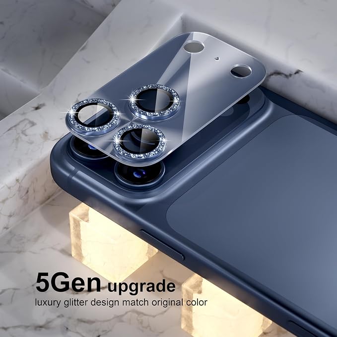 Choiche Compatible for iPhone 17 Pro Camera Lens Protector, Bling Camera Cover