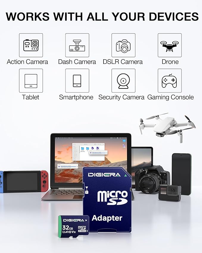 DIGIERA 32GB CT100 microSDHC UHS-I Memory Card