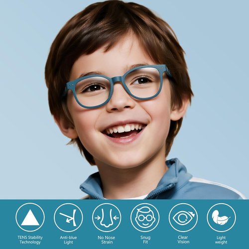 EYEBUDDY Blue Light Blocking Glasses for Kids | Computer Gaming Protection for Ages 3-10