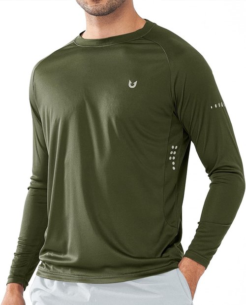 NORTHYARD Men's UPF 50+ Sun Protection Long Sleeve Rash Guard Shirt | Ideal for Fishing & Hiking