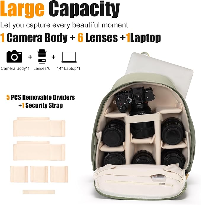 Cwatcun Camera Backpack Bag for Women, Stylish DSLR/SLR Camera Bag