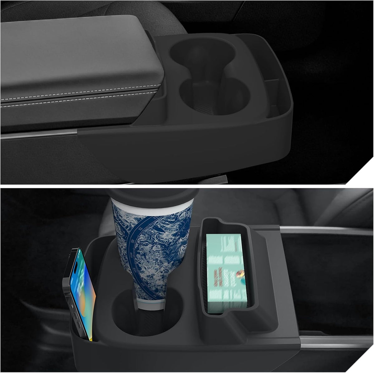LUCKEASY Cup Holder with Box for Tesla Model Y Juniper Standard 2026