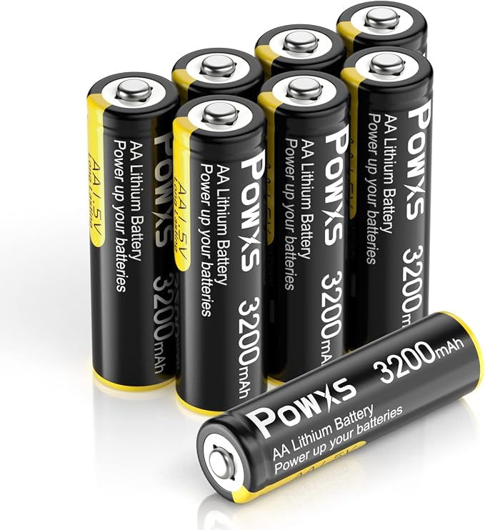 POWXS AA Lithium Batteries, Video Doorbell, Flashlight, Remote Control