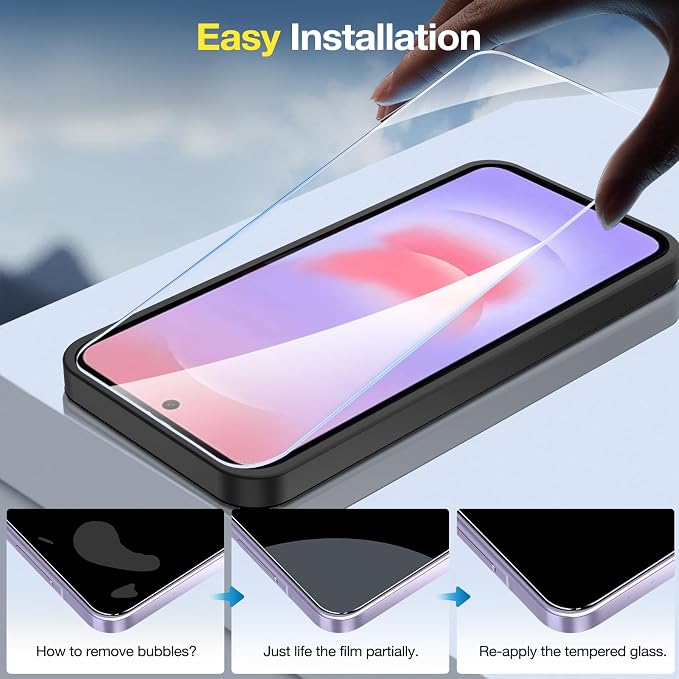 2+2 Pack for Samsung Galaxy A37 5G Screen Protector & Camera Lens Protector