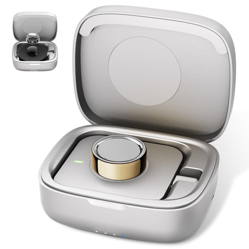 Portable Charging Case for Oura Ring 4 & 3 Charger, 1000mAh Battery Capacity Supports 30-Day Long Runtime, Fits All Ring Sizes |Charges at Your Desk or on the go (Official Charger Not Included)