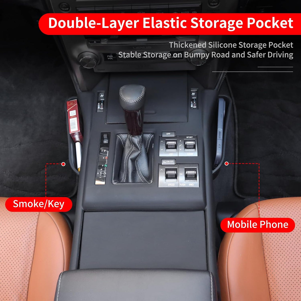 Central Control Silicone Storage Box for 2010-2021 Lexus GX460 Modified