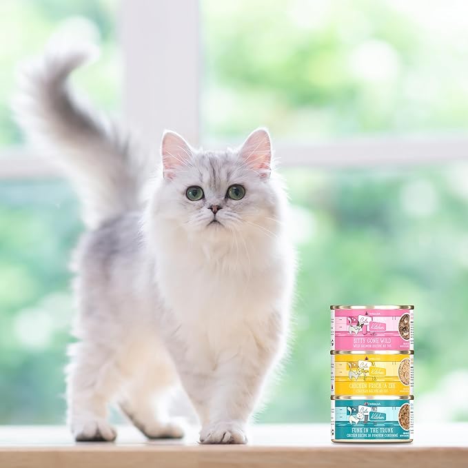 Weruva Cats in The Kitchen, Kitchen Cuties Variety Pack, Wet Cat Food, 3.2oz Can (Pack of 12)
