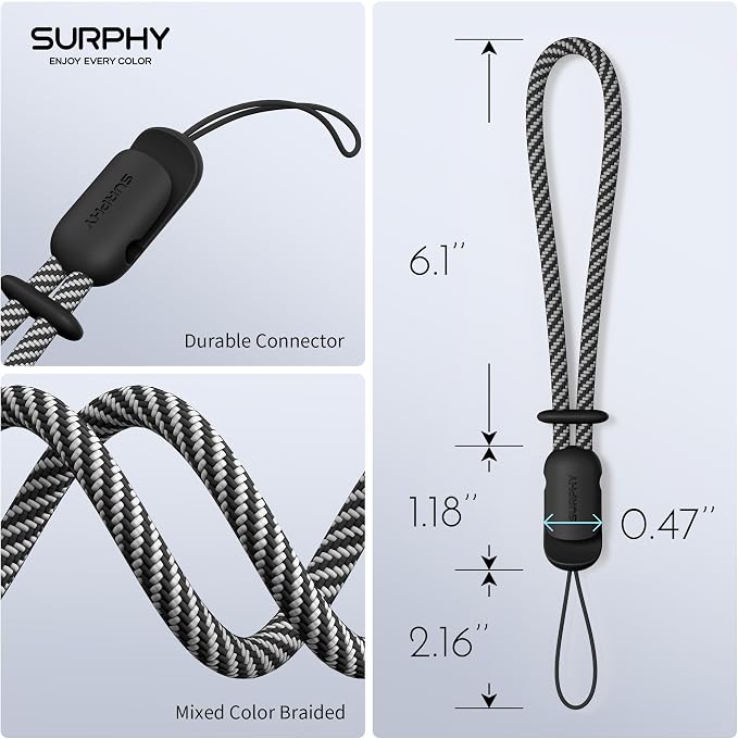 SURPHY 2 Pack Phone Lanyard for Cellphone Case, Phone Wrist Strap for Case