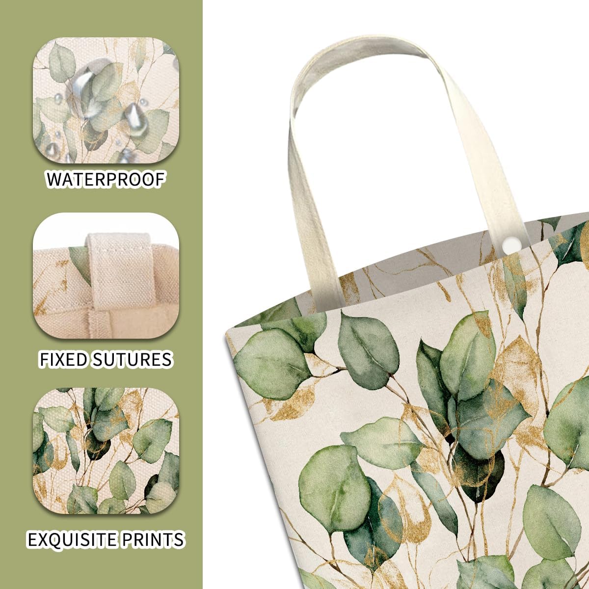 Car Trash Can, Cute Car Trash Bag, Hanging Car Organizer and Storage Bag, Trash Bin for Car Accessories, Vehicle, Travelling, Camping Watercolor Golden Leaf