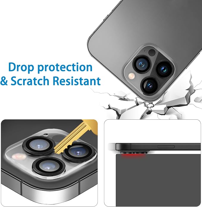 3 Pack Dengduoduo Tempered Glass Camera Lens Protector