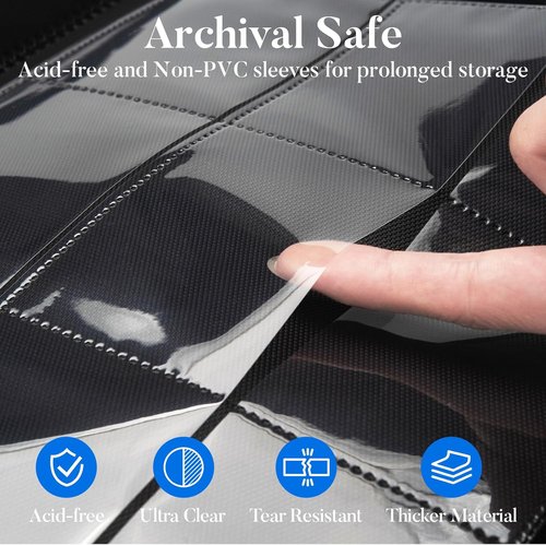 Fabmaker Premium 9 Pocket Card Binder - Sturdy Collection Album for 540 Cards | Sleek Green Design