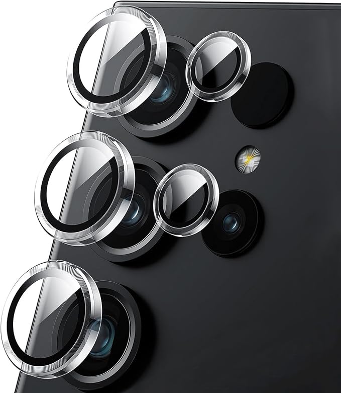 2 Pack Camera Lens Protector for Samsung Galaxy S24 Ultra, 9H Tempered Glass