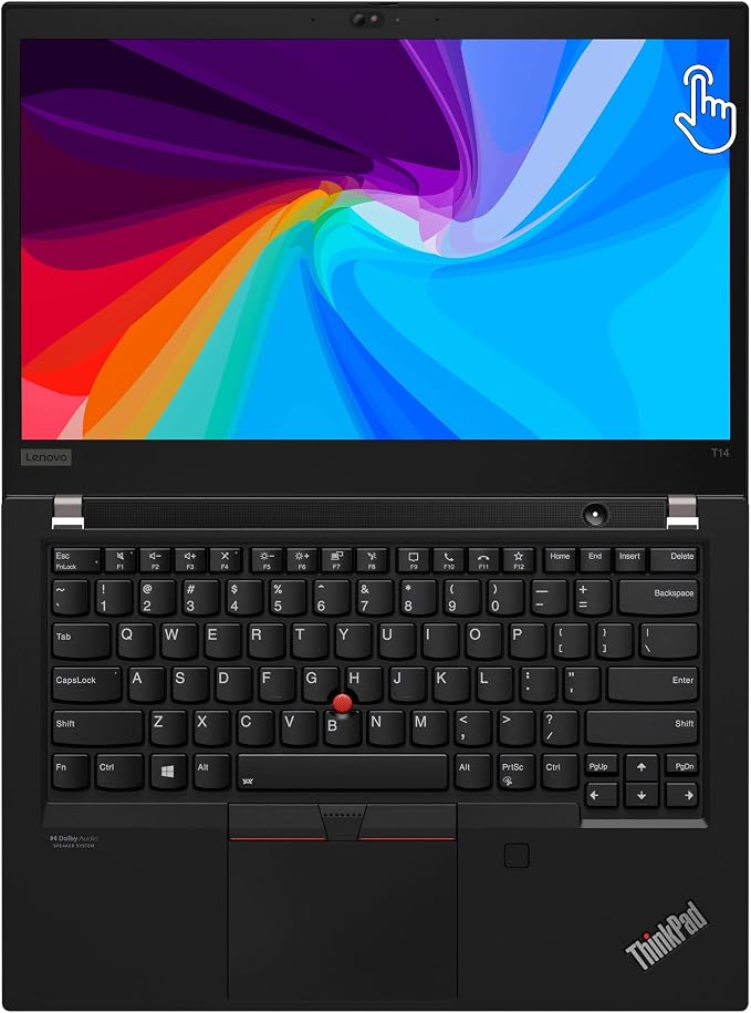 Lenovo Thinkpad T14 Gen 2 14" Touchscreen Laptop, i5 1145G7 2.6Ghz, 16GB DDR4, 256GB NVMe SSD, 1080p Full HD, Thunderbolt 4, HDMI, Webcam, Windows 11 Pro - Black (Renewed)
